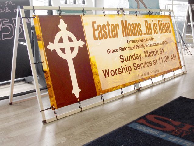 Religious banner for Easter